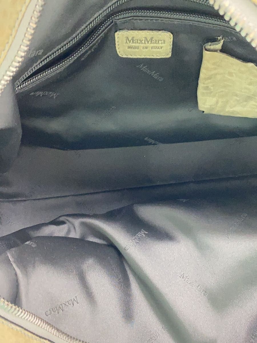 MAX MARA handbag leather KHK solid color 6