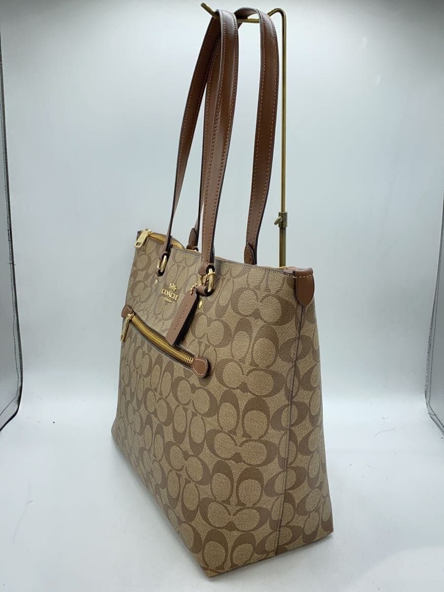 COACH Gallery Tote Signature Beige Leather BEG Allover Pattern F79609 IME74 2