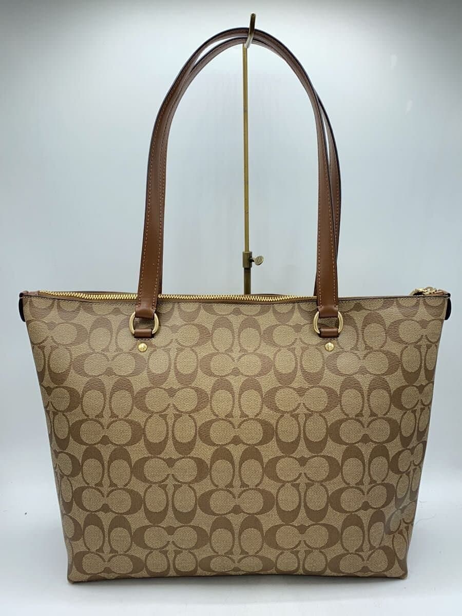 COACH Gallery Tote Signature Beige Leather BEG Allover Pattern F79609 IME74 3