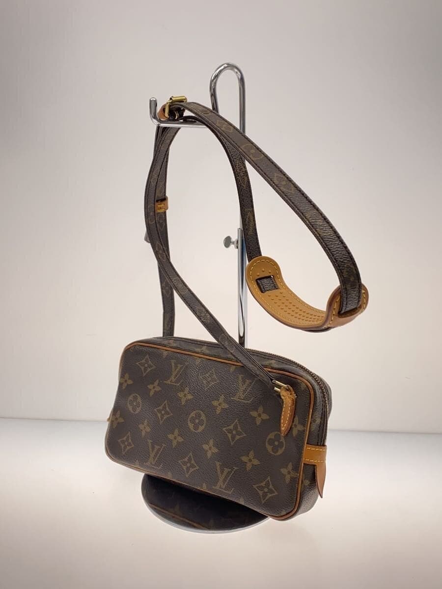 LOUIS VUITTON Pochette Marly Bandouliere_Monogram Canvas PVC BRW M51828 2