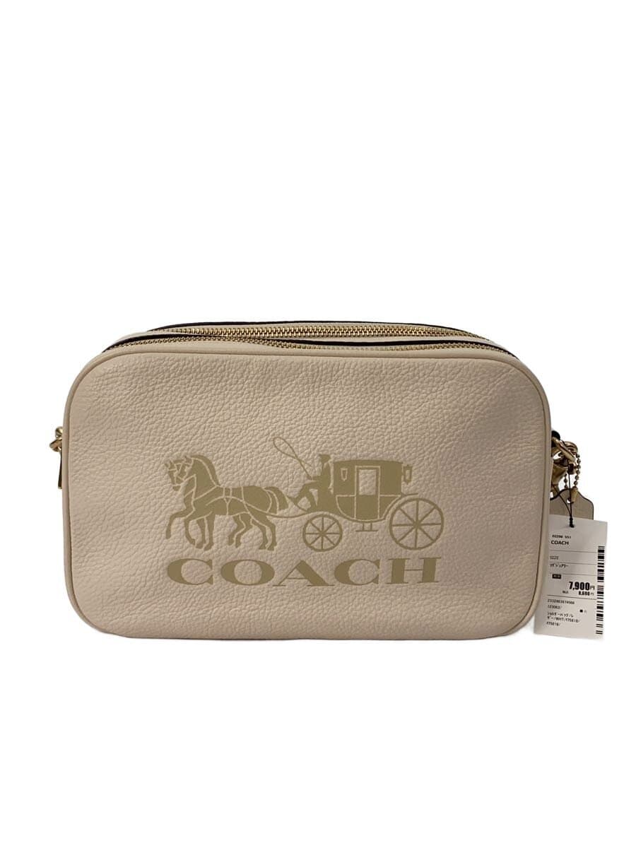 COACH Shoulder Bag Leather WHT f75818