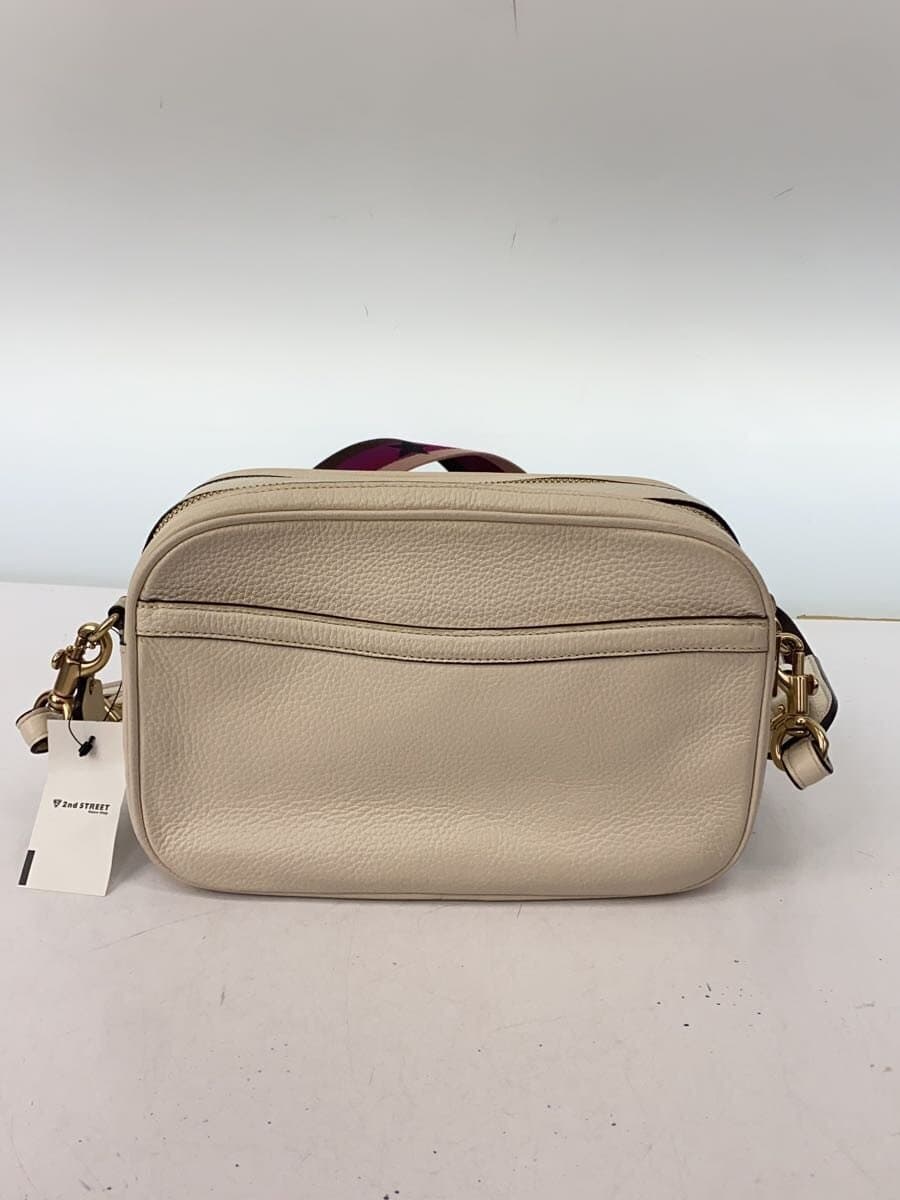 COACH Shoulder Bag Leather WHT f75818 3