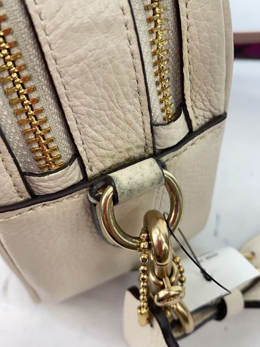 COACH Shoulder Bag Leather WHT f75818 7