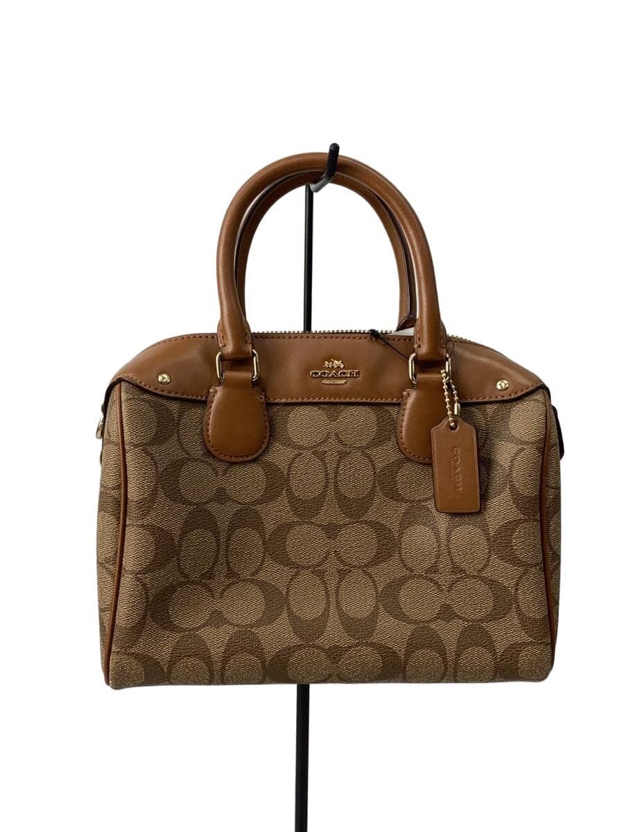 COACH Mini Bennett Satchel_Signature_Brown Leather BRW