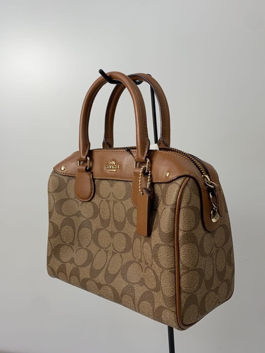 COACH Mini Bennett Satchel_Signature_Brown Leather BRW 2