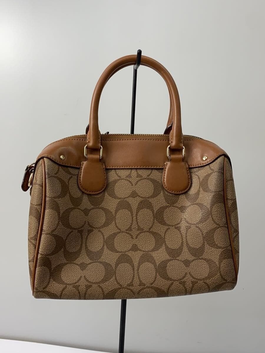 COACH Mini Bennett Satchel_Signature_Brown Leather BRW 3