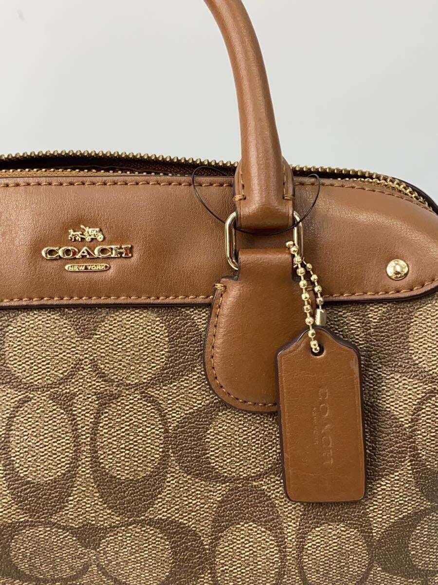 COACH Mini Bennett Satchel_Signature_Brown Leather BRW 7