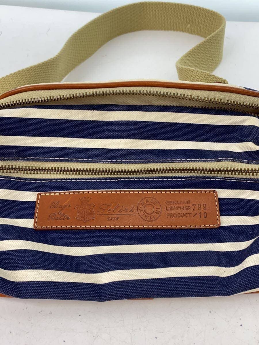 Felisi Tote Bag Canvas NVY Border Stripe 5