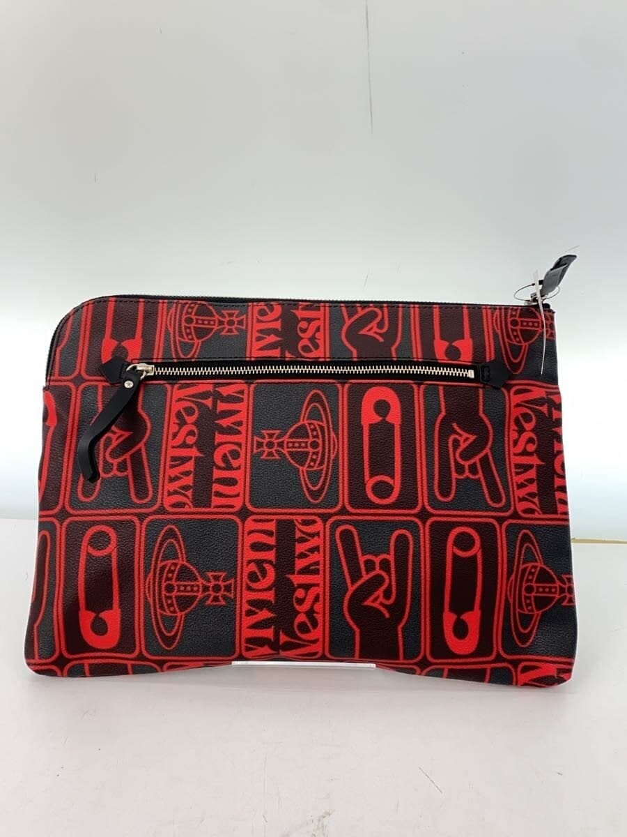 Vivienne Westwood Clutch Bag RED Stripe 3