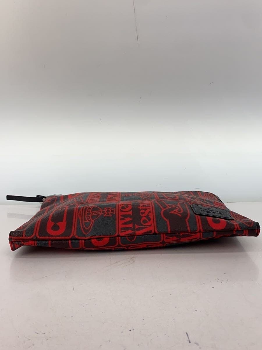 Vivienne Westwood Clutch Bag RED Stripe 4