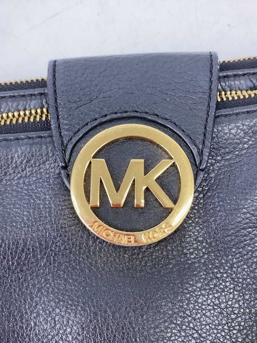 MICHAEL KORS Shoulder Bag Leather BLK Solid 5