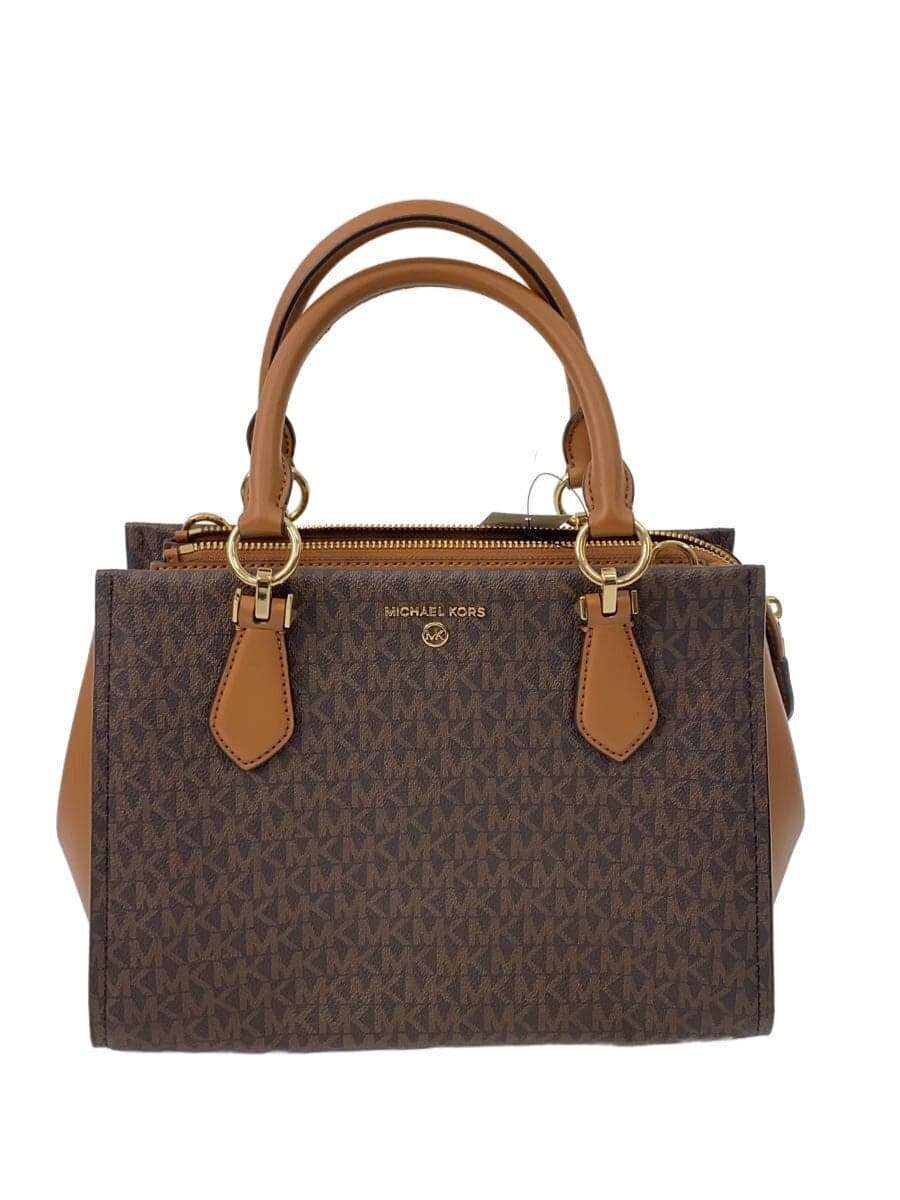 MICHAEL KORS Shoulder Bag Leather BRW All-over Print 30S2G6AS2B