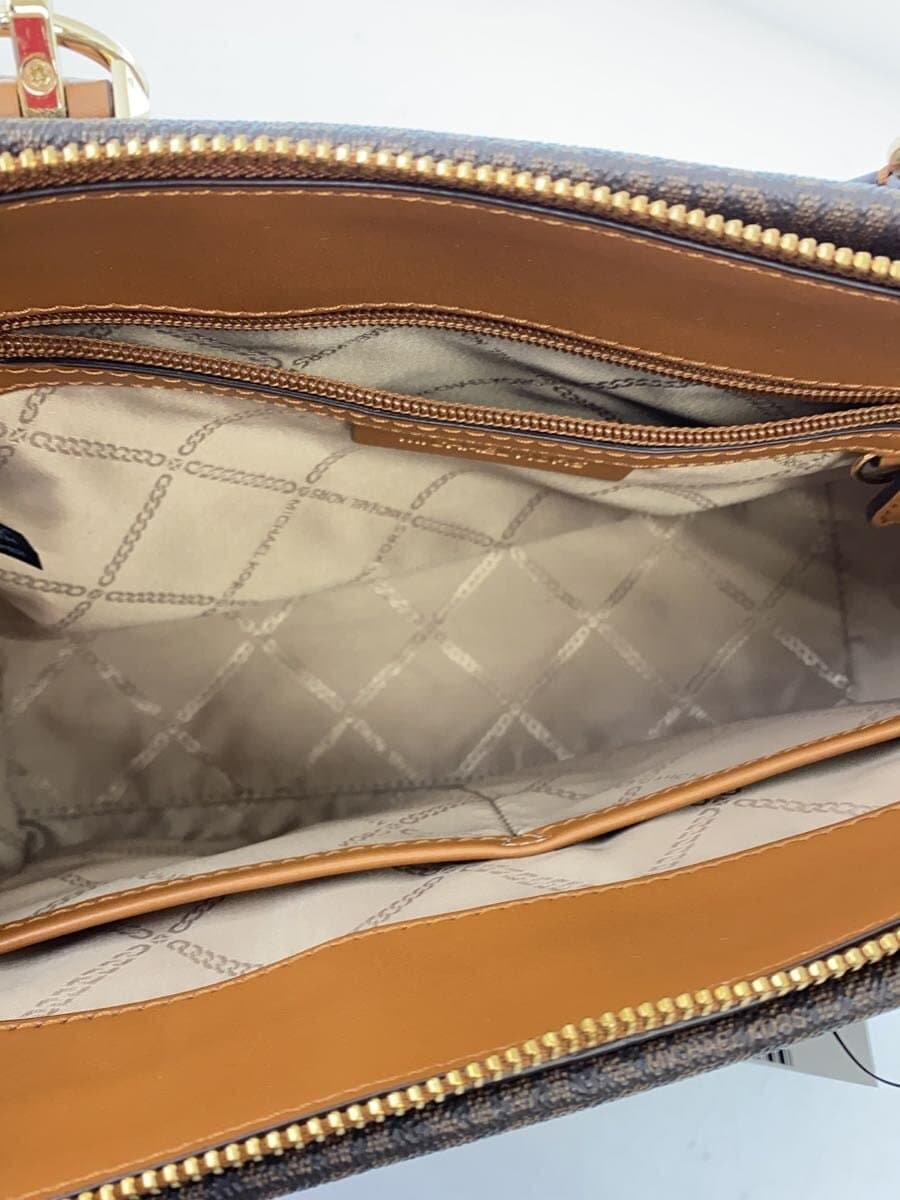 MICHAEL KORS Shoulder Bag Leather BRW All-over Print 30S2G6AS2B 6