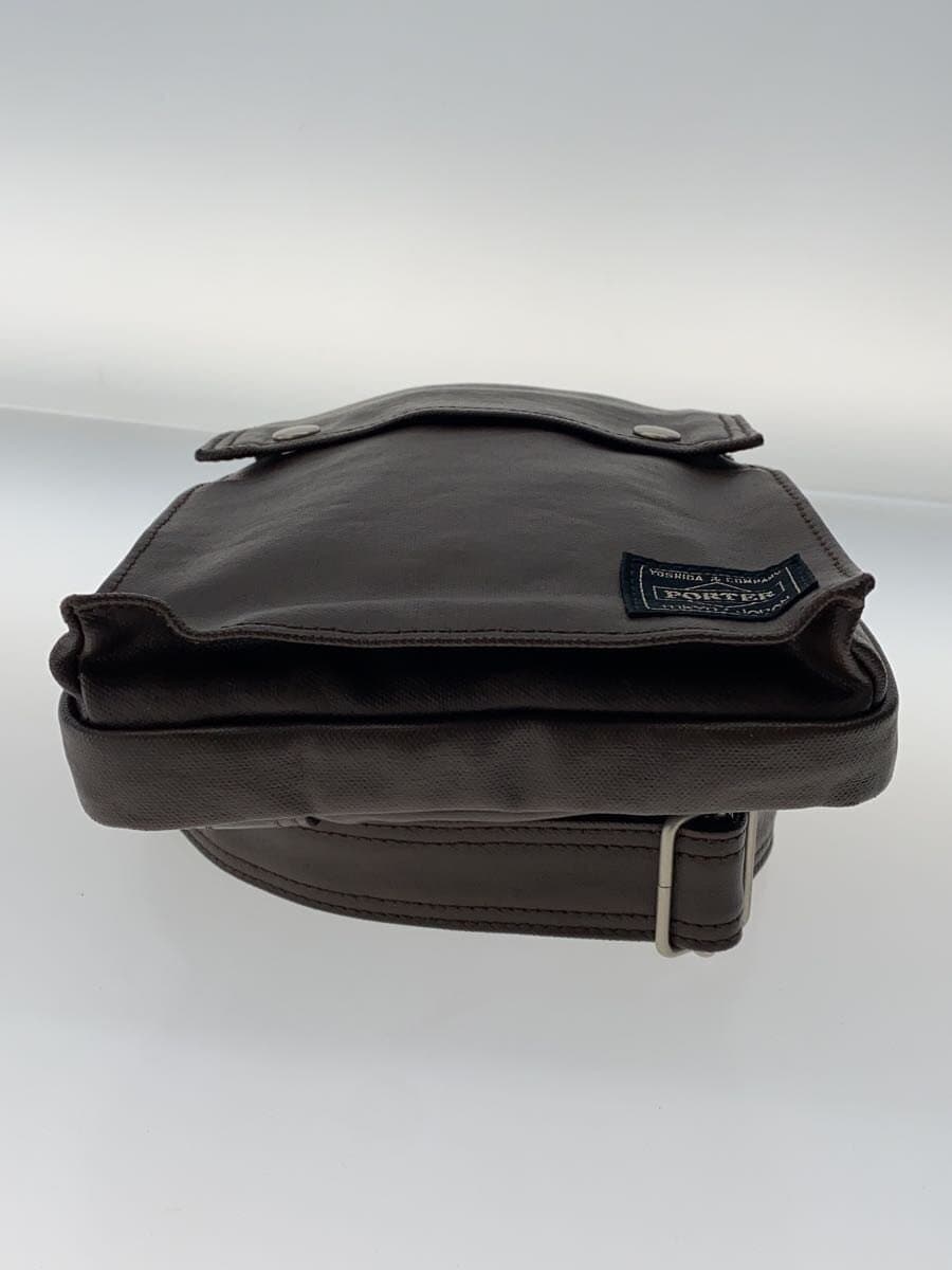 PORTER Shoulder Bag Leather BRW Solid 4