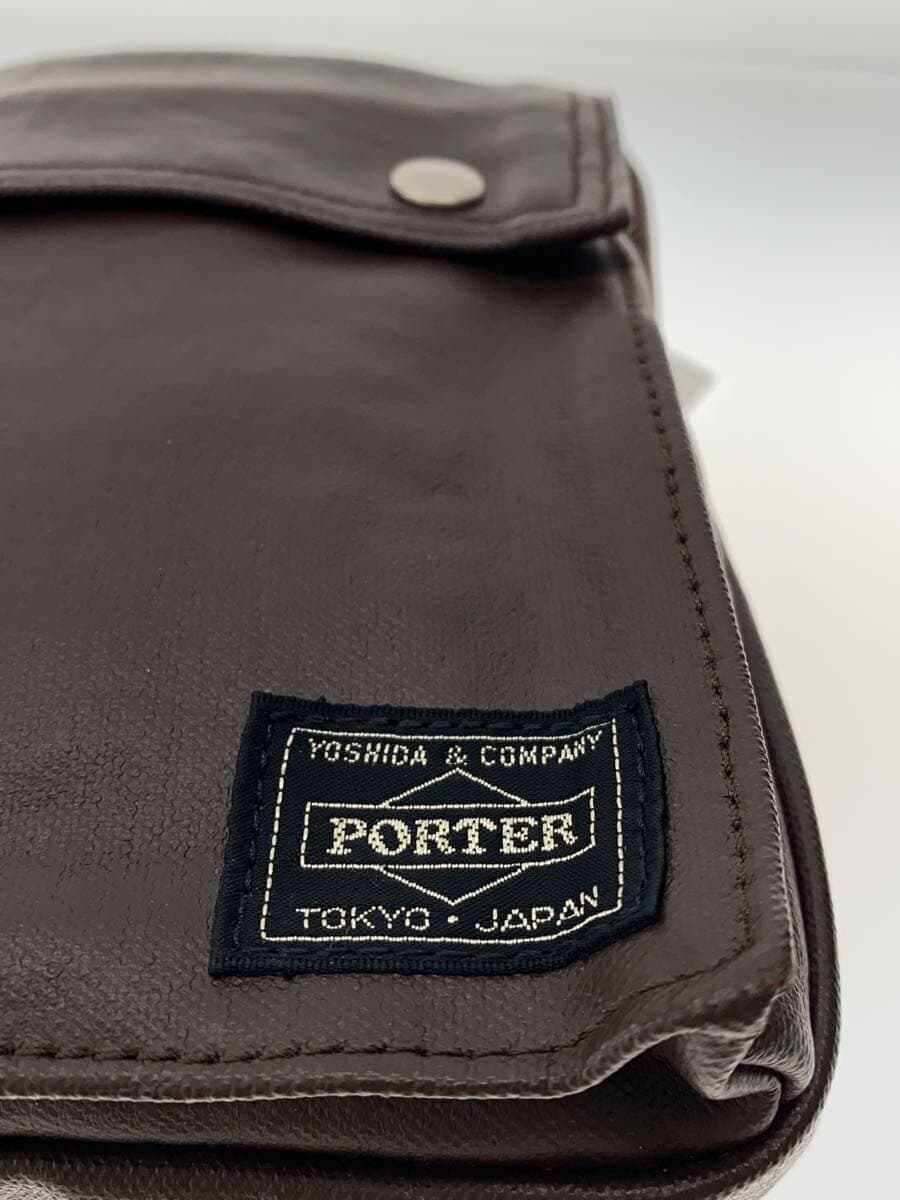 PORTER Shoulder Bag Leather BRW Solid 5