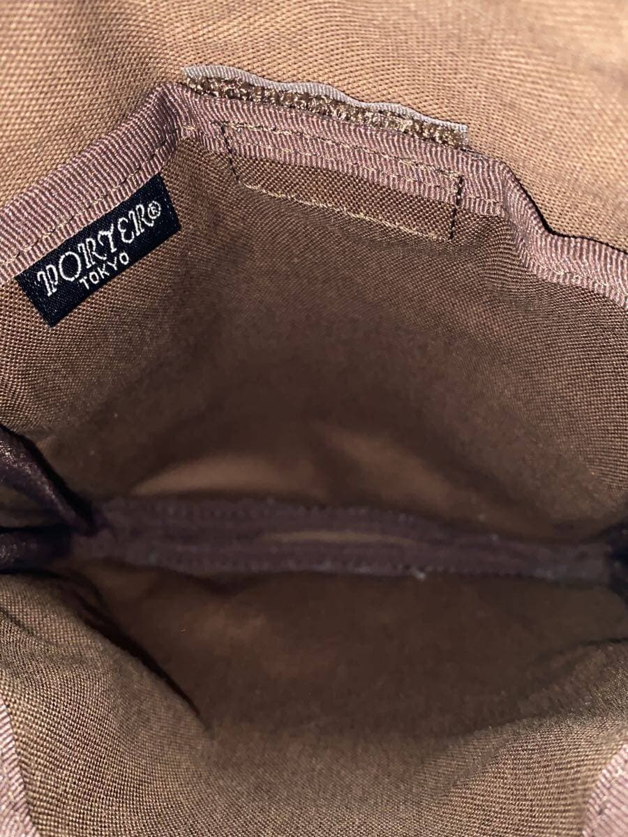 PORTER Shoulder Bag Leather BRW Solid 6