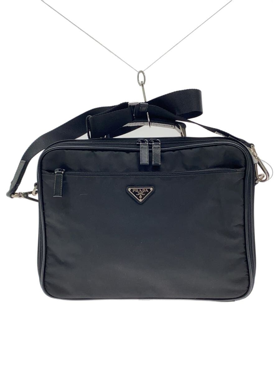 PRADA Briefcase Nylon BLK V147S