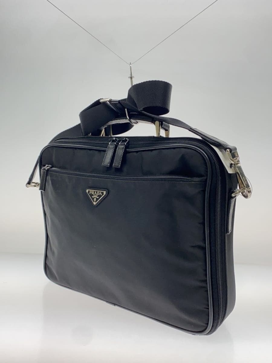 PRADA Briefcase Nylon BLK V147S 2