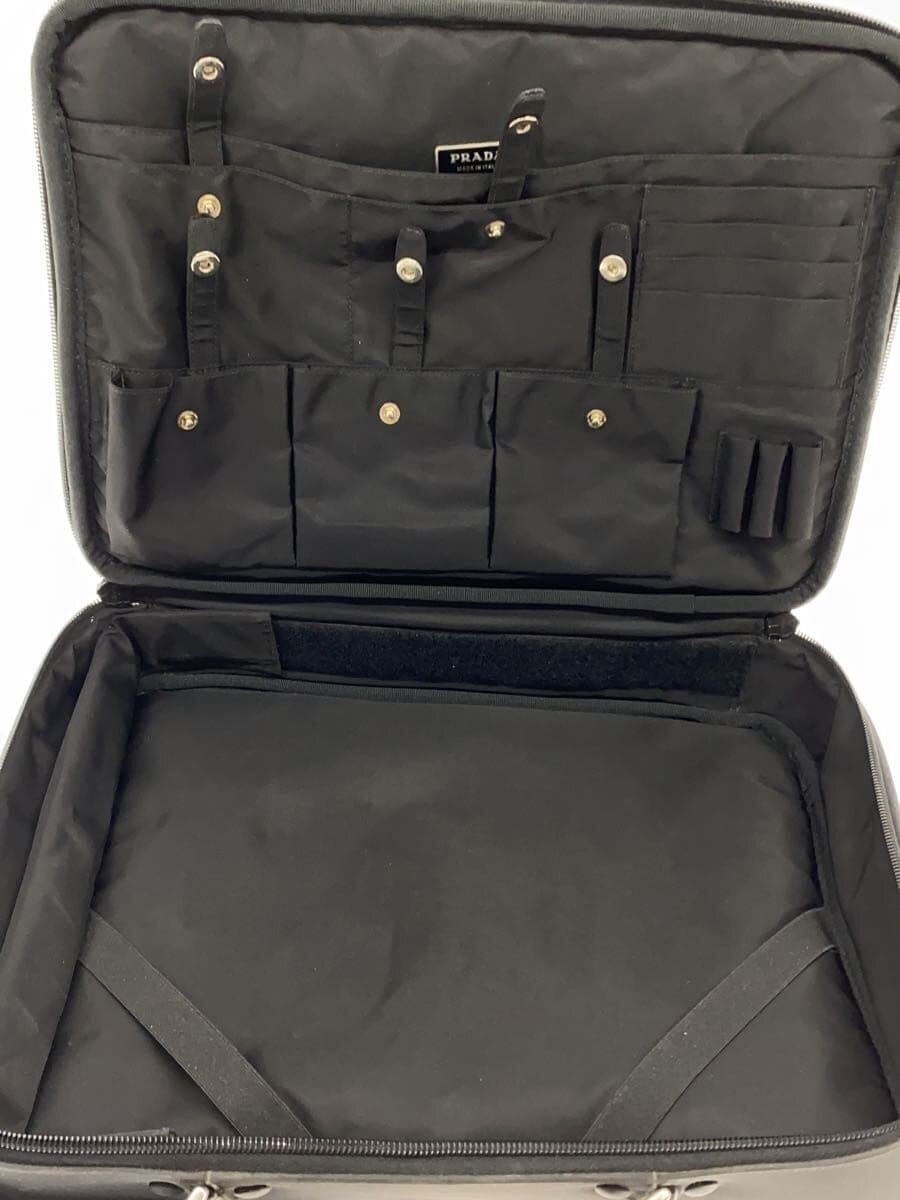 PRADA Briefcase Nylon BLK V147S 6
