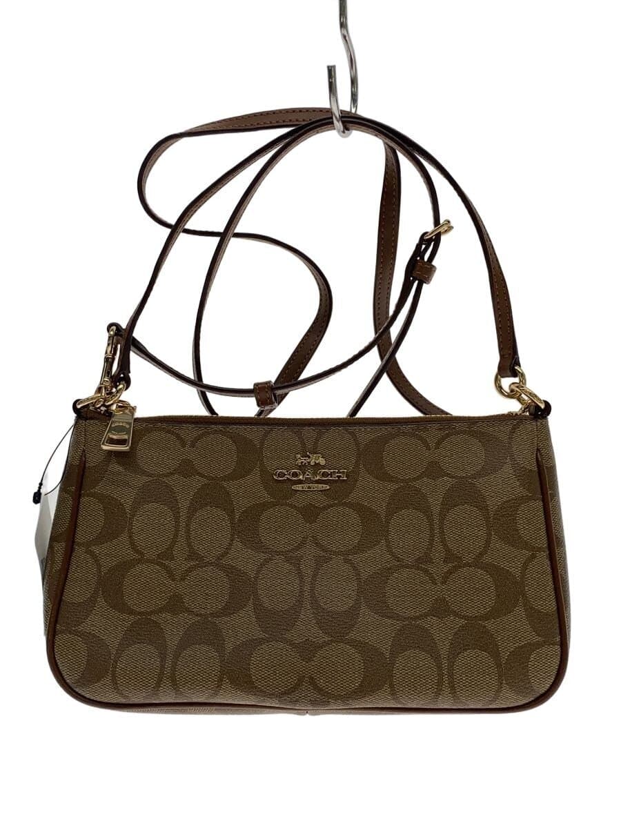 COACH Shoulder Bag PVC BRW Allover Pattern F58321 Signature 2WAY Shoulder Bag