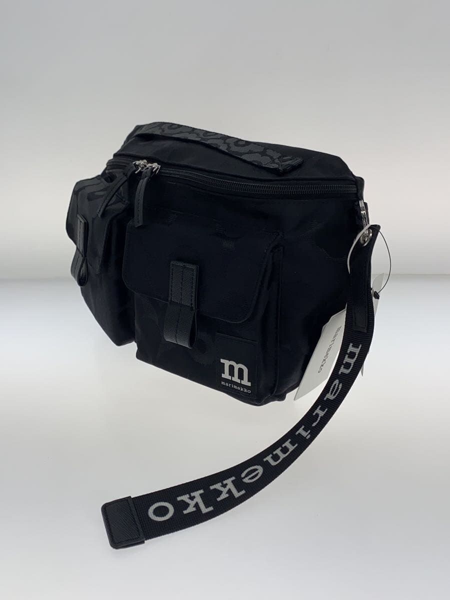 marimekko Shoulder Bag Nylon BLK All Over Pattern SLING BAG M UNIKKO 2