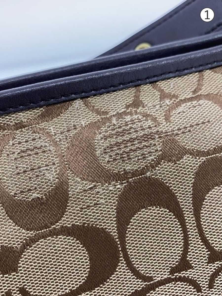COACH East West Shoulder Bag_Legacy _Signature_Beige Canvas BEG All Over Pattern 7