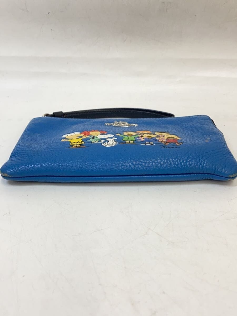 COACH x Snoopy Pouch Leather BLU 6481 With Stain 4