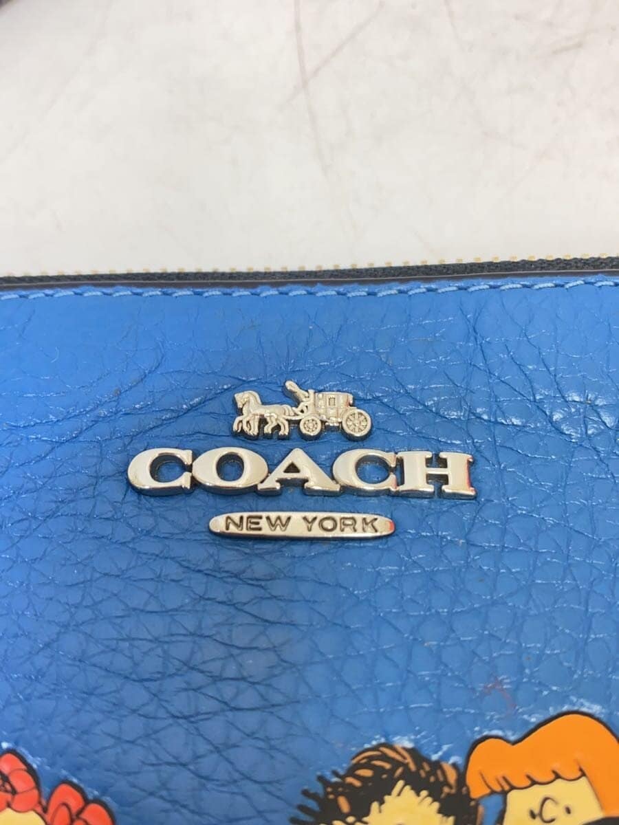 COACH x Snoopy Pouch Leather BLU 6481 With Stain 5