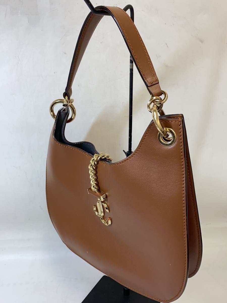 JIMMY CHOO Handbag Leather BRW Solid 2