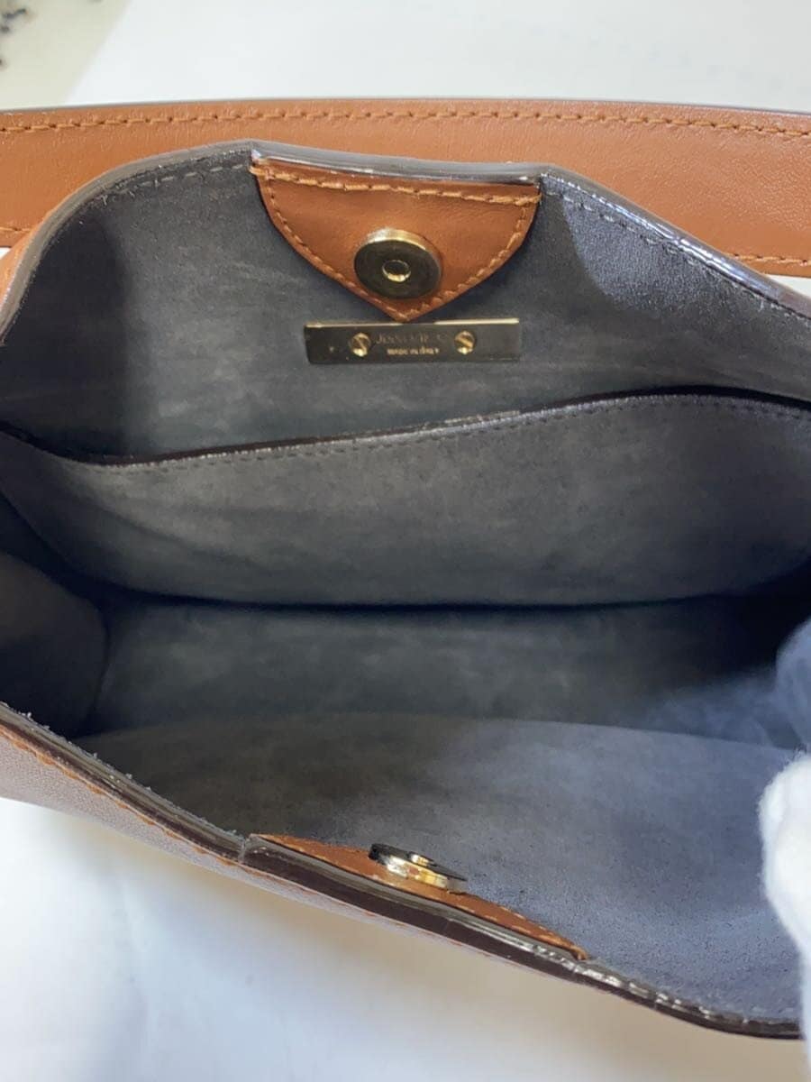 JIMMY CHOO Handbag Leather BRW Solid 5