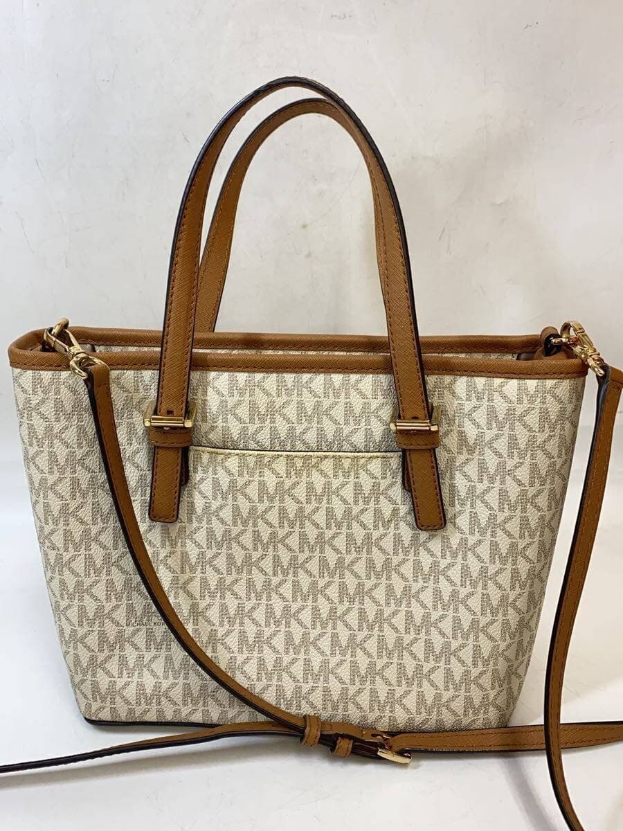 MICHAEL KORS Handbag Leather WHT 35S9GTVT0B Yellowing 3
