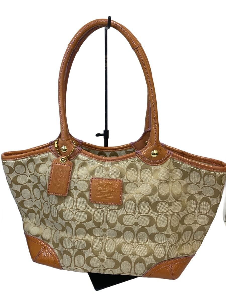 COACH Tote Bag_Signature Canvas BEG
