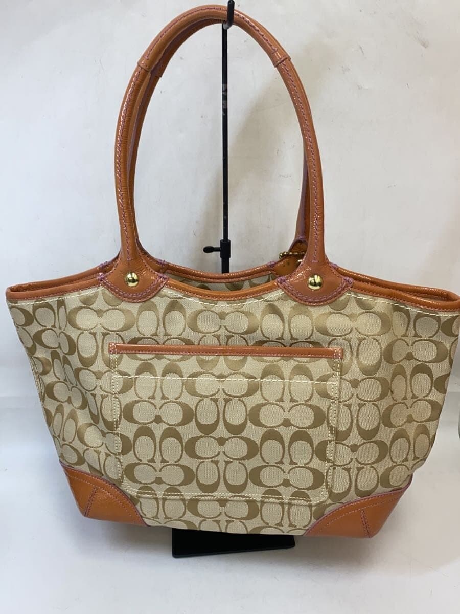 COACH Tote Bag_Signature Canvas BEG 3
