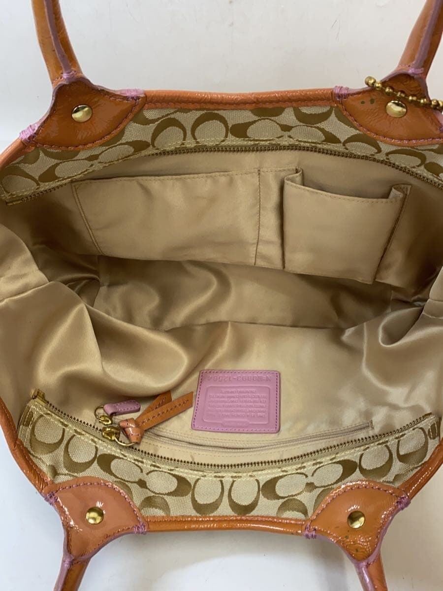 COACH Tote Bag_Signature Canvas BEG 6