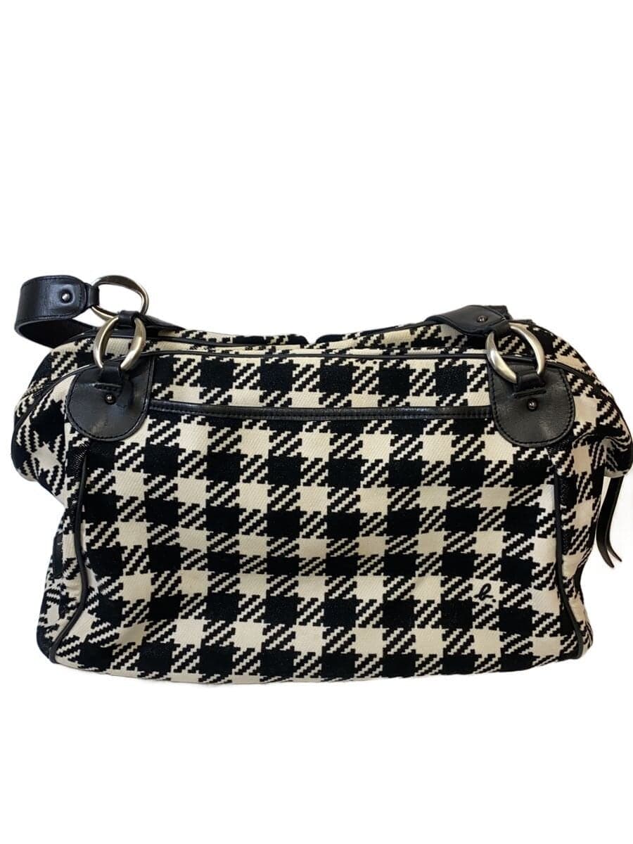 agnes b VOYAGE Handbag WHT Check