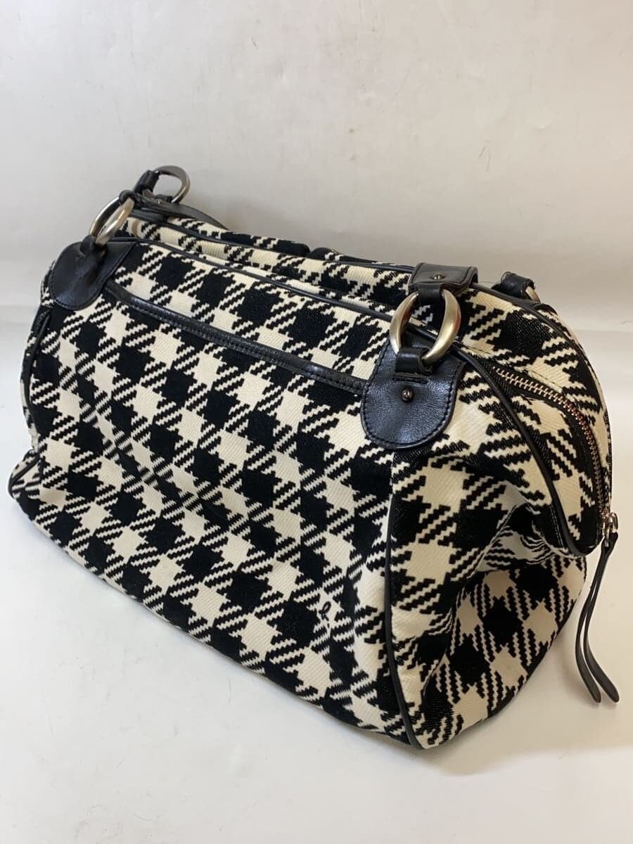 agnes b VOYAGE Handbag WHT Check 2