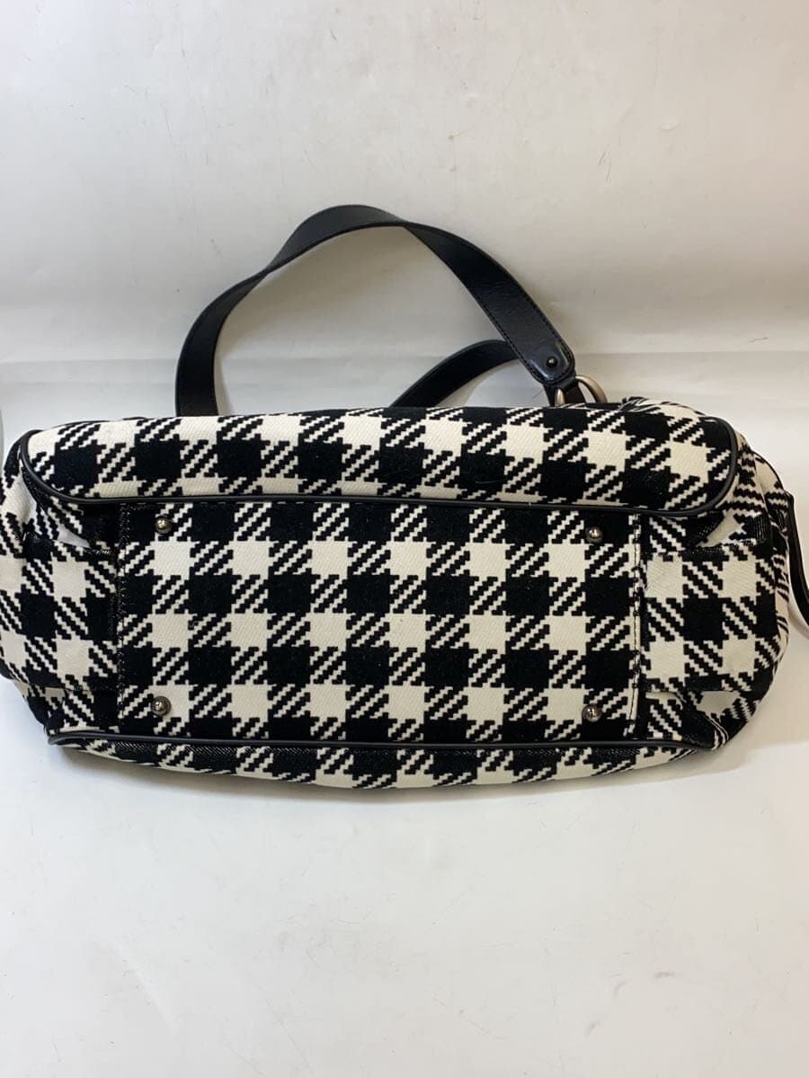 agnes b VOYAGE Handbag WHT Check 4