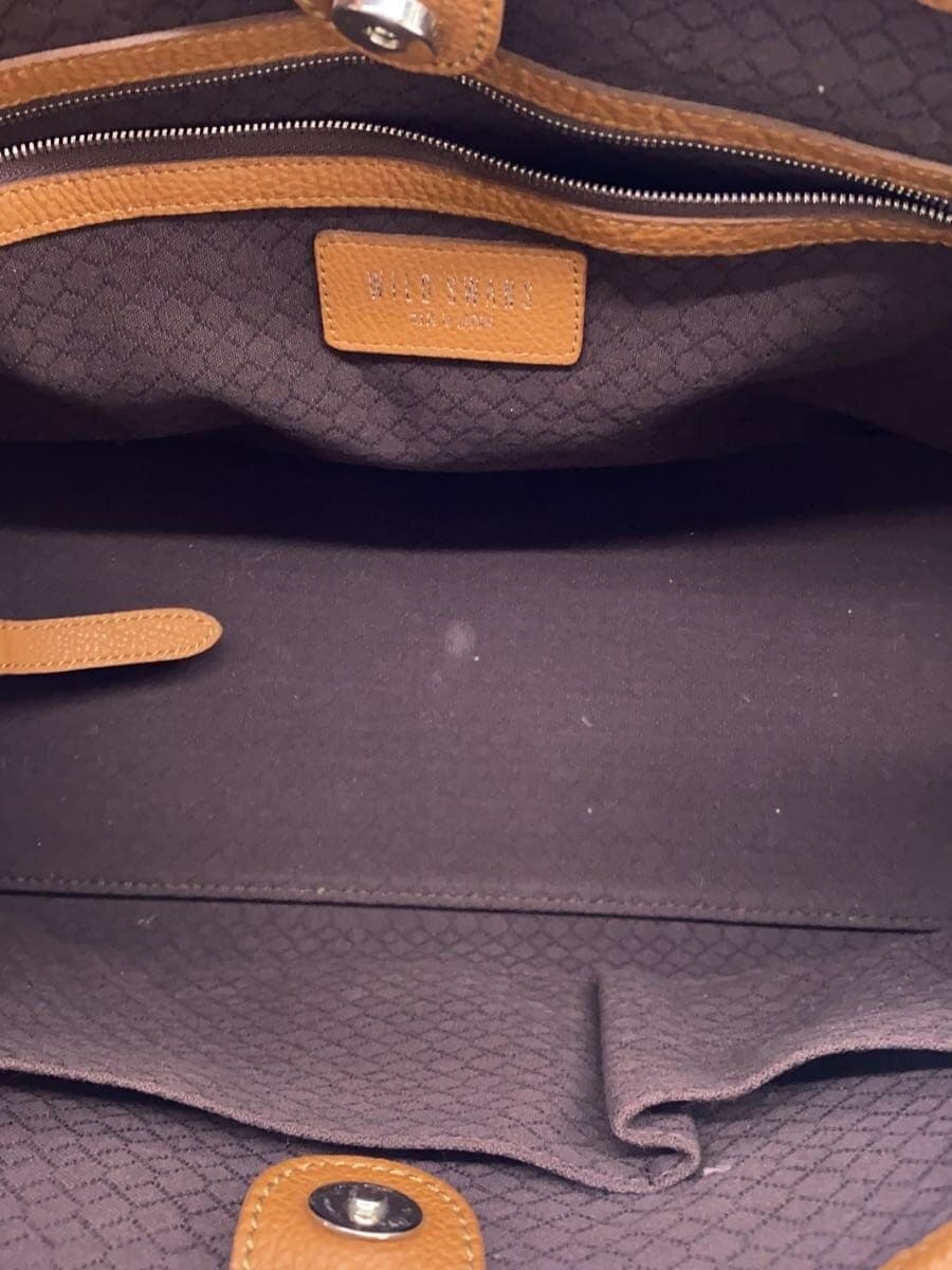 WILD SWANS Tote Bag Leather BRW 6