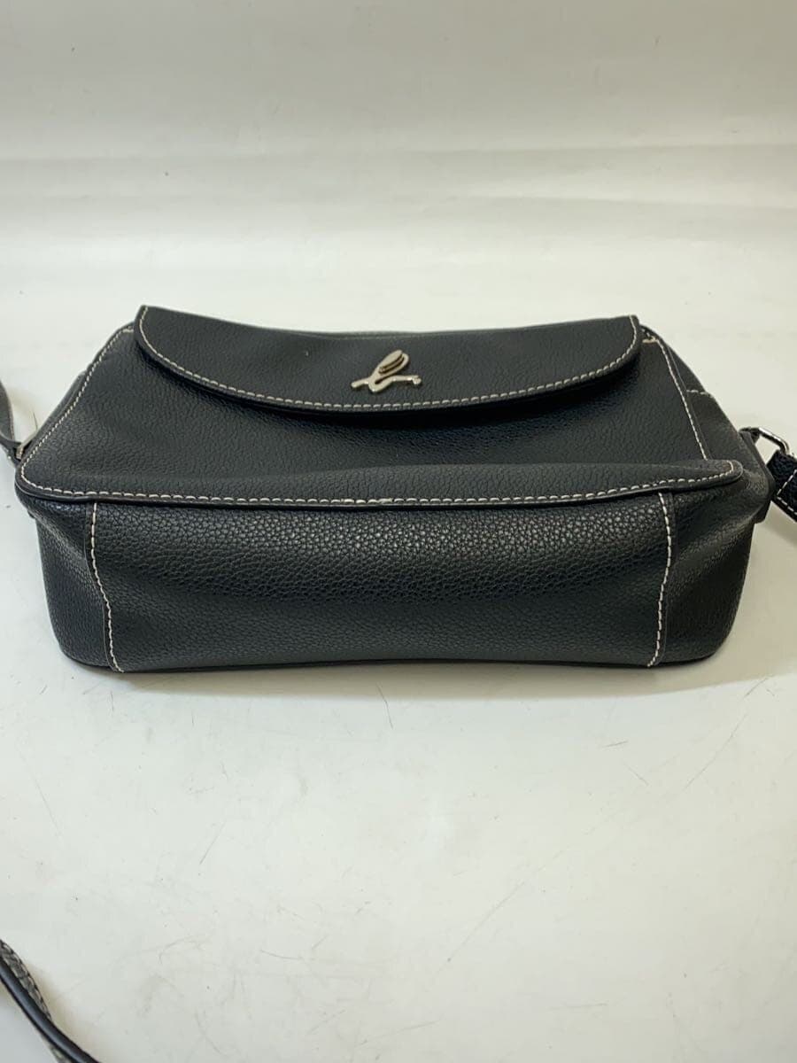 agnes b. shoulder bag leather BLK 4