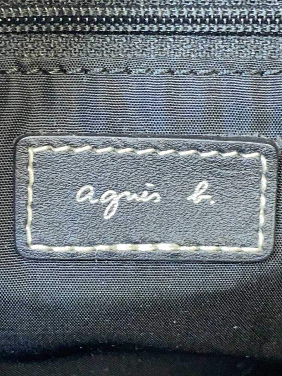 agnes b. shoulder bag leather BLK 5