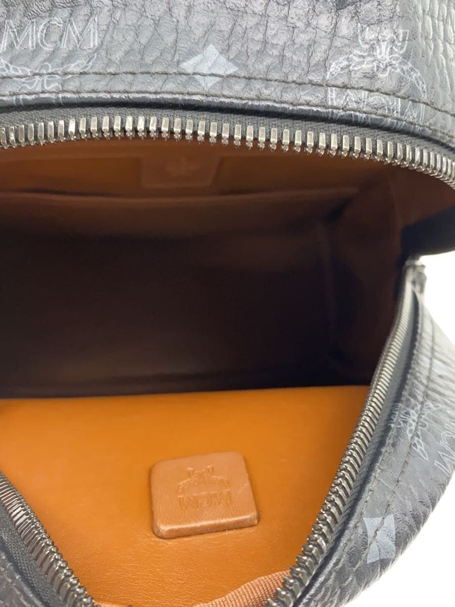 MCM Side Studs Backpack PVC Black Monogram 6