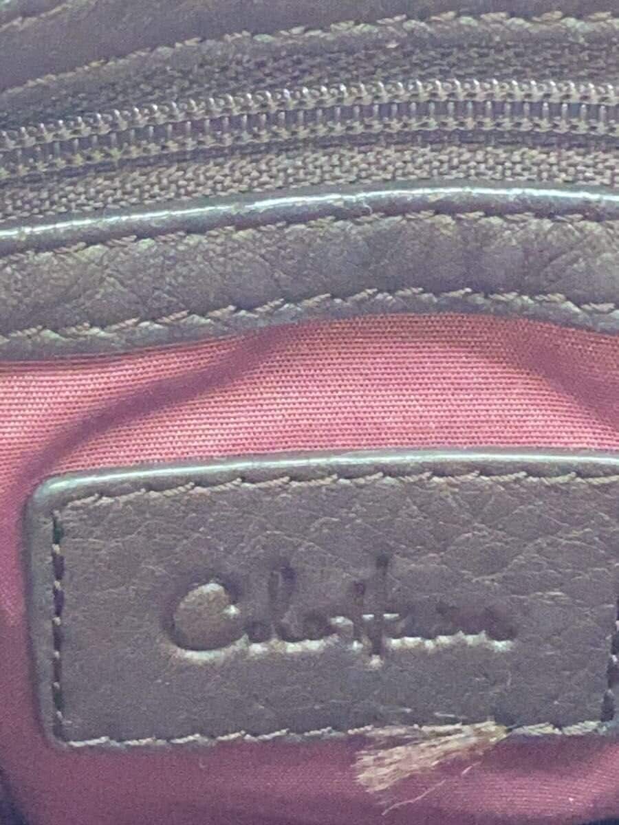 COLE HAAN pebbled leather handbag leather brown 5