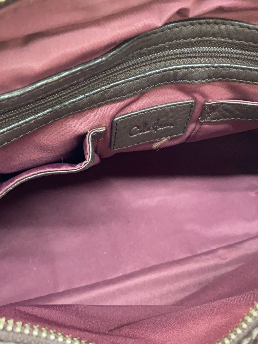 COLE HAAN pebbled leather handbag leather brown 6
