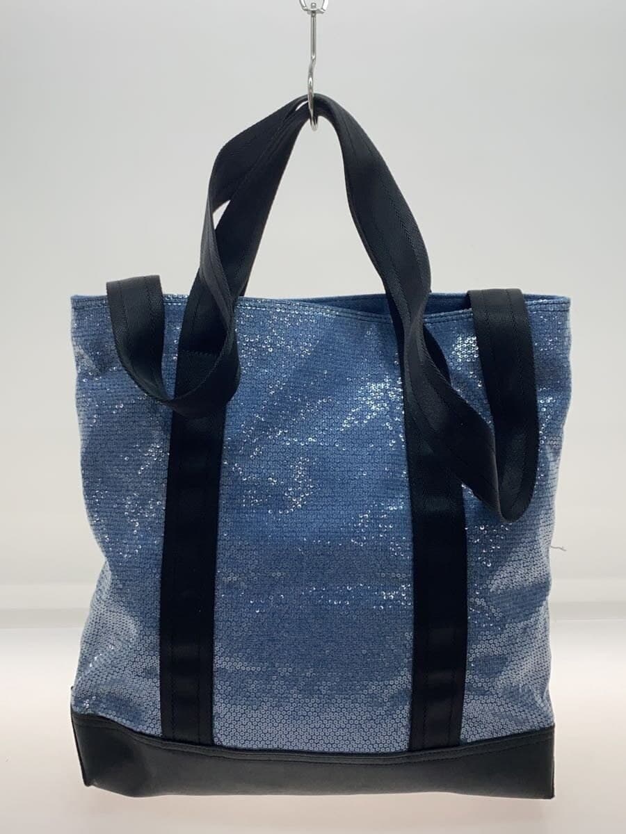 Diesel Fashion Sequin 2way Tote Bag Canvas Indigo 3