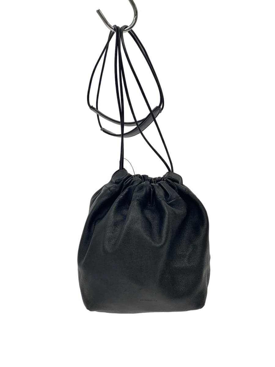 JIL SANDER shoulder bag leather black plain