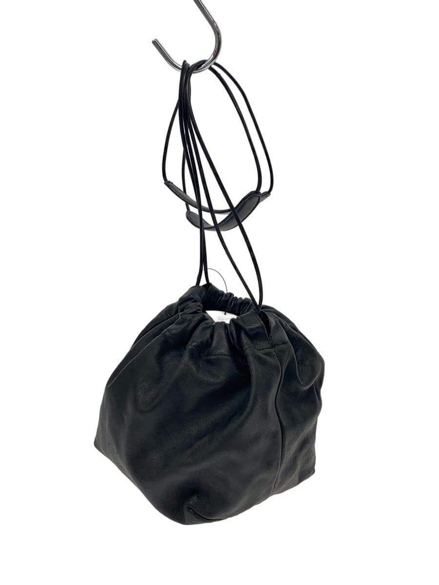 JIL SANDER shoulder bag leather black plain 2