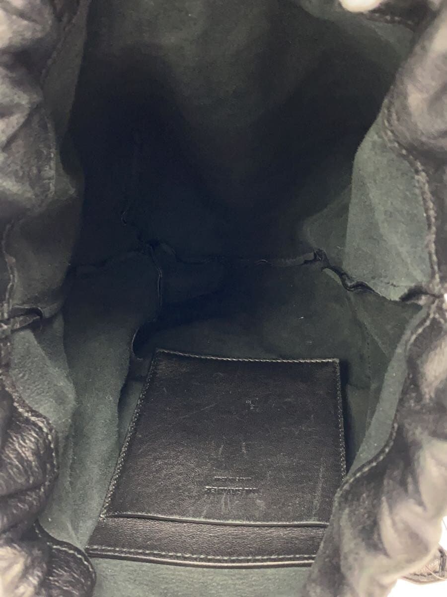 JIL SANDER shoulder bag leather black plain 6