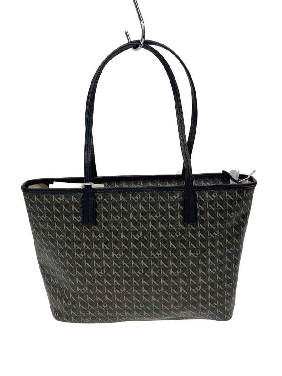 TORY BURCH Tote Bag Faux Leather BLK All-over Pattern 147748 3