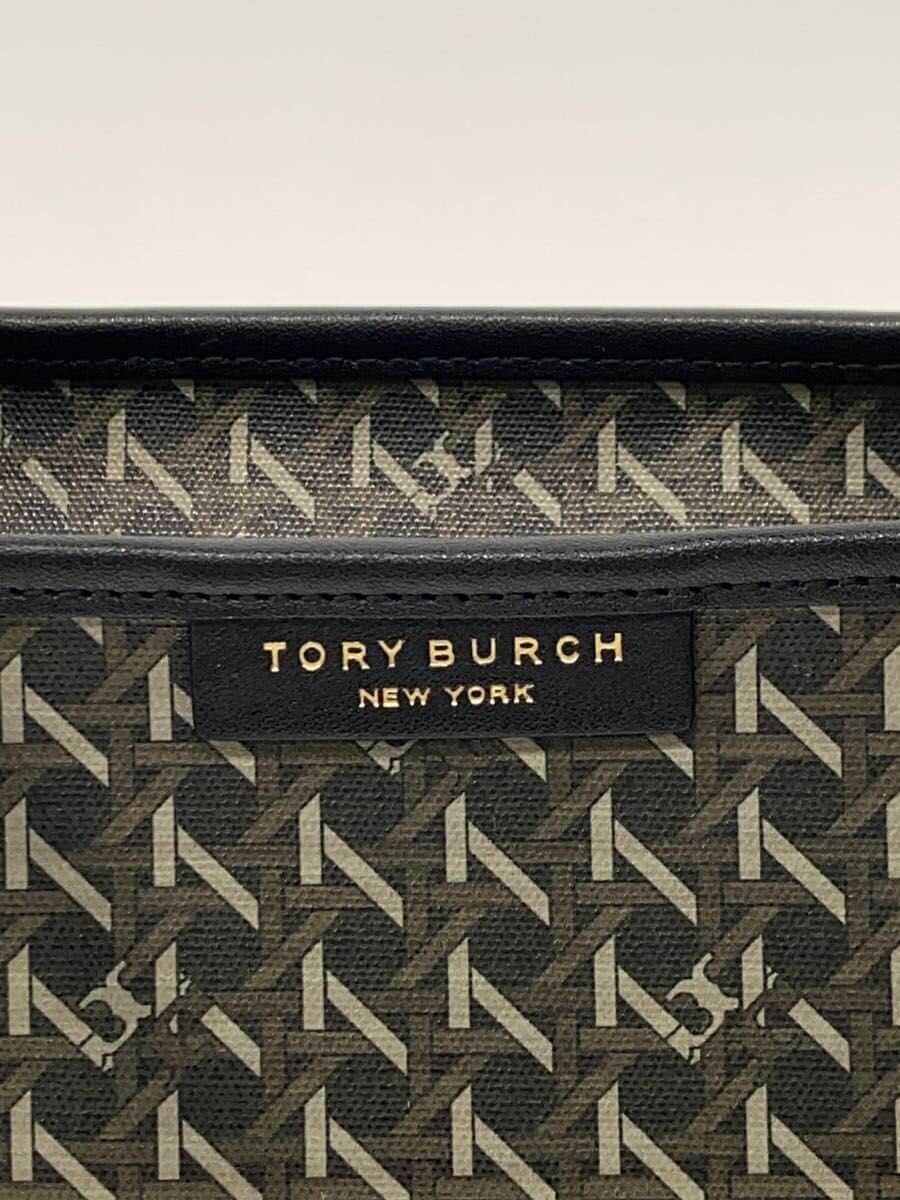 TORY BURCH Tote Bag Faux Leather BLK All-over Pattern 147748 5