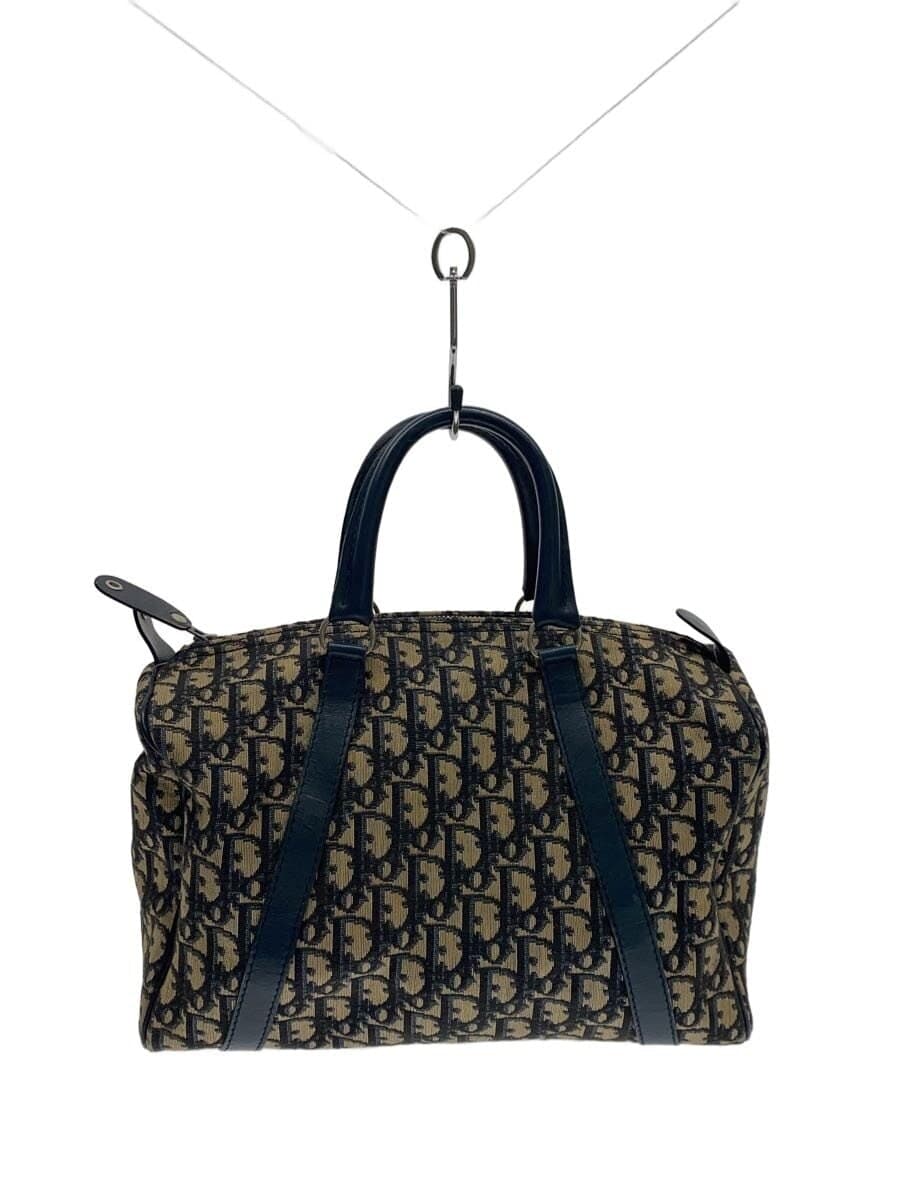Christian Dior Trotter Mini Boston Canvas NVY All-over pattern